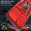 Ntech Hoesje Geschikt voor Samsung Galaxy A35 hoesje backcover Rood met Met Draaibare Ring Houder en camera bescherming - Galaxy A35 Screenprotector - 2 stuks