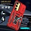 Ntech Hoesje Geschikt voor Samsung Galaxy A35 hoesje backcover Rood met Met Draaibare Ring Houder en camera bescherming - Galaxy A35 Screenprotector - 2 stuks