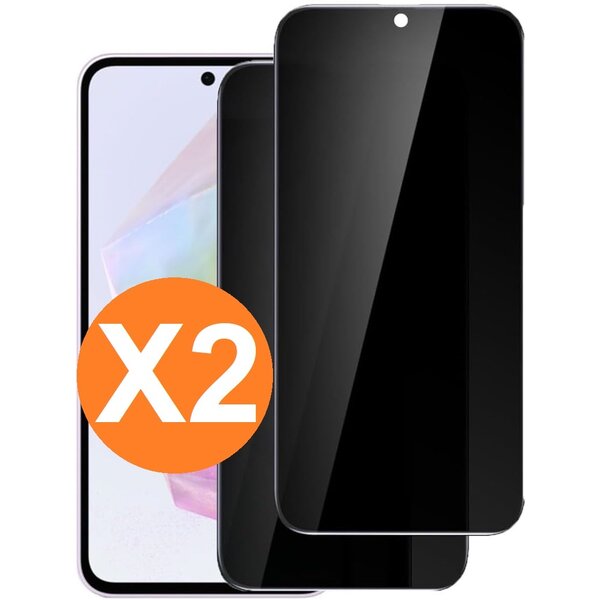 Ntech Geschikt voor Samsung Galaxy A35 screenprotector Privacy - 2 Stuks - Full screen protector tempered glass - gehard glas voor Geschikt voor Samsung A35