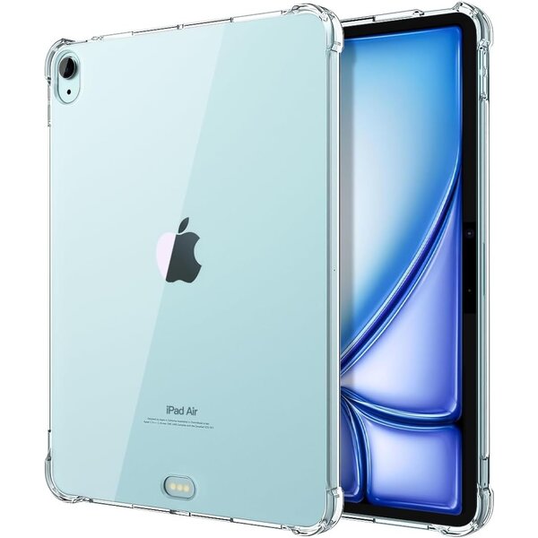 Ntech Backcover hoes Geschikt Voor iPad Air 11 2024 hoes Transparant / Silicone Hoes iPad Air 6 (11 inch)- Tablet hoes Backcover