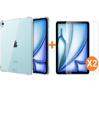 Ntech Tablet Hoes Geschikt voor iPad Air 11 2024 Transparant silicone hoes