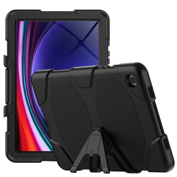Ntech Tablet hoes Geschikt voor Samsung Galaxy Tab A9 Plus hoes Extreme Robuust Armor Case Hoesje - Tablet hoes Samsung tab A9 Plus screenprotector Ingebouwde Extreme protectie Army Backcover hoes - Ntech