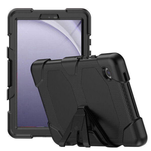 Ntech Tablet hoes Geschikt voor Samsung Galaxy Tab A9 hoes Extreme Robuust Armor Case Hoesje - Tablet hoes Samsung tab A9 screenprotector Ingebouwde Extreme protectie Army Backcover hoes - Ntech