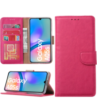 Ntech Hoesje geschikt voor Samsung Galaxy A05s bookcase met pasjeshouder - Roze