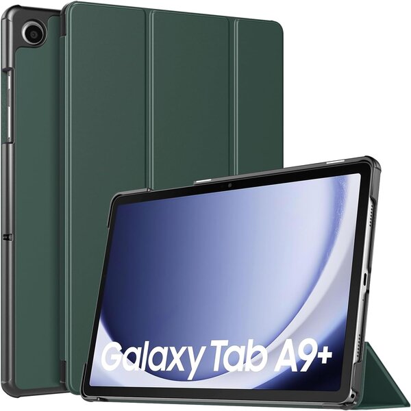 Ntech Ntech Tablet Hoes Geschikt voor Samsung Galaxy Tab A9 Plus hoes Trifold Bookcase - Pine Groen