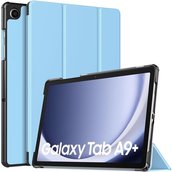 Ntech Ntech Tablet Hoes Geschikt voor Samsung Galaxy Tab A9 Plus hoes Trifold Bookcase - Licht Blauw
