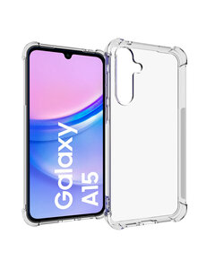 Ntech Transparant Hoesje geschikt voor Samsung Galaxy A15 - Shock Proof case - Siliconen hoesje