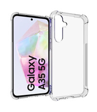 Ntech Transparant Hoesje geschikt voor Samsung Galaxy A35 - Shock Proof case - Siliconen hoesje