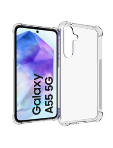 Ntech Transparant Hoesje geschikt voor Samsung Galaxy A55 - Shock Proof case - Siliconen hoesje