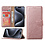 Ntech Hoesje geschikt voor iPhone 15 Pro Max - Bookcase - Pasjeshouder - Kunstleer - Roségoud