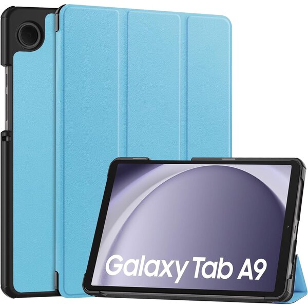 Ntech Ntech Tablet Hoes Geschikt voor Samsung Galaxy Tab A9 hoes Trifold Bookcase - Licht Blauw