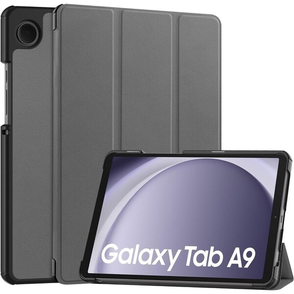 Ntech Ntech Tablet Hoes Geschikt voor Samsung Galaxy Tab A9 hoes Trifold Bookcase - Grijs