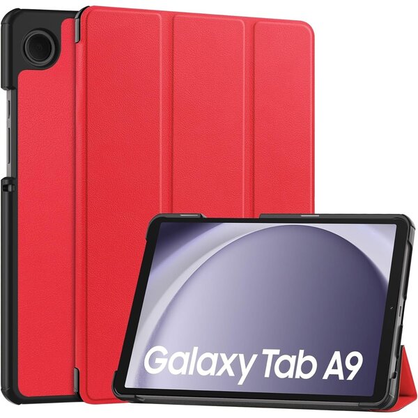 Ntech Ntech Tablet Hoes Geschikt voor Samsung Galaxy Tab A9 hoes Trifold Bookcase - Rood