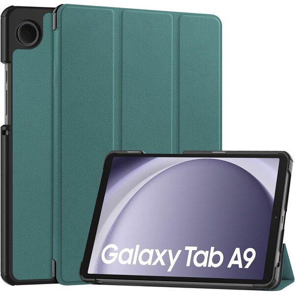 Ntech Ntech Tablet Hoes Geschikt voor Samsung Galaxy Tab A9 hoes Trifold Bookcase - Pine Groen