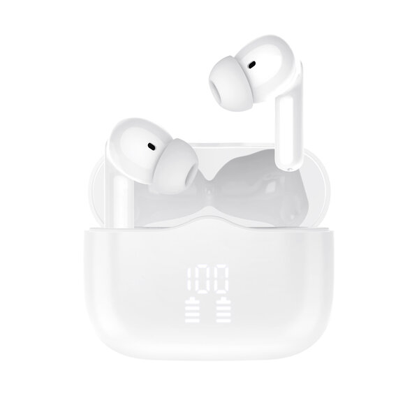 oTronica oTronica Draadloze Oordopjes - Active Noise Cancelling (ANC) oortjes - bluetooth - met LED Display - Wit