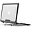 Ntech Hoes Geschikt voor Macbook Air 13 inch Hoes Zwart shockproof heavy duty hoesje - Macbook Air M1 2021 2020 2019 2018 / A2337 A2179 A1932 case met Opvouwbare kickstand hoes hardcover