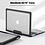 Ntech Hoes Geschikt voor Macbook Air 13 inch Hoes Zwart shockproof heavy duty hoesje - Macbook Air M1 2021 2020 2019 2018 / A2337 A2179 A1932 case met Opvouwbare kickstand hoes hardcover
