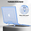Ntech Hoes Geschikt voor Macbook Air 13 inch Hoes Licht Blauw shockproof heavy duty hoesje - Macbook Air M1 2021 2020 2019 2018 / A2337 A2179 A1932 case met Opvouwbare kickstand hoes hardcover