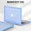 Ntech Hoes Geschikt voor Macbook Air 13 inch Hoes Licht Blauw shockproof heavy duty hoesje - Macbook Air M1 2021 2020 2019 2018 / A2337 A2179 A1932 case met Opvouwbare kickstand hoes hardcover