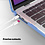 Ntech Hoes Geschikt voor Macbook Air 13 inch Hoes Licht Blauw shockproof heavy duty hoesje - Macbook Air M1 2021 2020 2019 2018 / A2337 A2179 A1932 case met Opvouwbare kickstand hoes hardcover