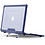 Ntech Hoes Geschikt voor Macbook Air 13 inch Hoes Donker Blauw shockproof heavy duty hoesje - Macbook Air M1 2021 2020 2019 2018 / A2337 A2179 A1932 case met Opvouwbare kickstand hoes hardcover
