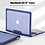 Ntech Hoes Geschikt voor Macbook Air 13 inch Hoes Donker Blauw shockproof heavy duty hoesje - Macbook Air M1 2021 2020 2019 2018 / A2337 A2179 A1932 case met Opvouwbare kickstand hoes hardcover