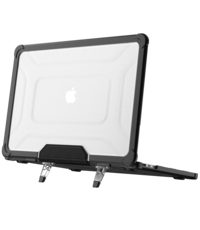 Ntech Hoes Geschikt voor Macbook Air 13.6 inch Hoes Zwart shockproof heavy duty hoesje