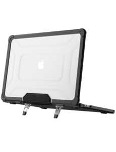 Ntech Hoes Geschikt voor Macbook Air 13.6 inch Hoes Zwart shockproof heavy duty hoesje