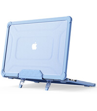 Ntech Hoes Geschikt voor Macbook Air 13.6 inch Hoes Licht Blauw shockproof heavy duty hoesje