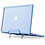 Ntech Hoes Geschikt voor Macbook Air 13.6 inch Hoes Licht Blauw shockproof heavy duty hoesje - Macbook Air M2 / M3 2022 2023 2024 / A3113 M3/ A2681 M2 case met Opvouwbare kickstand hoes hardcover