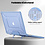 Ntech Hoes Geschikt voor Macbook Air 13.6 inch Hoes Licht Blauw shockproof heavy duty hoesje - Macbook Air M2 / M3 2022 2023 2024 / A3113 M3/ A2681 M2 case met Opvouwbare kickstand hoes hardcover