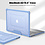 Ntech Hoes Geschikt voor Macbook Air 13.6 inch Hoes Licht Blauw shockproof heavy duty hoesje - Macbook Air M2 / M3 2022 2023 2024 / A3113 M3/ A2681 M2 case met Opvouwbare kickstand hoes hardcover