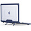 Ntech Hoes Geschikt voor Macbook New Pro 13 inch Hoes Donker Blauw shockproof heavy duty hoesje - Macbook Pro M1/ M2  2022 2021 A2338 A2289 A2251 A2159 A1989 A1706 M2 case met Opvouwbare kickstand hoes hardcover