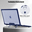 Ntech Hoes Geschikt voor Macbook New Pro 13 inch Hoes Donker Blauw shockproof heavy duty hoesje - Macbook Pro M1/ M2  2022 2021 A2338 A2289 A2251 A2159 A1989 A1706 M2 case met Opvouwbare kickstand hoes hardcover