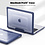 Ntech Hoes Geschikt voor Macbook New Pro 13 inch Hoes Donker Blauw shockproof heavy duty hoesje - Macbook Pro M1/ M2  2022 2021 A2338 A2289 A2251 A2159 A1989 A1706 M2 case met Opvouwbare kickstand hoes hardcover