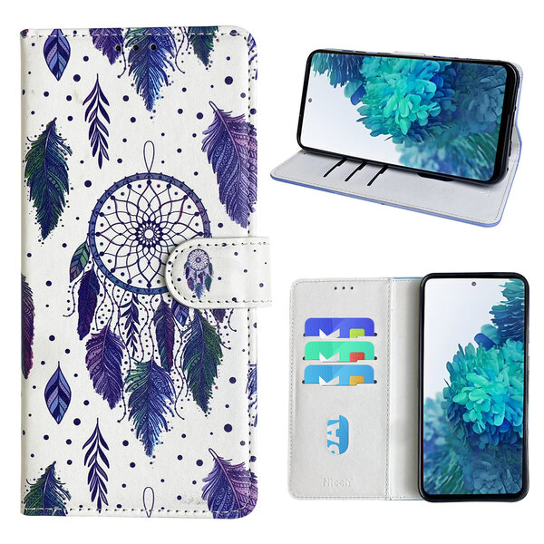 Ntech Hoesje geschikt voor Samsung Galaxy S20 FE 5G Bookcase met dromenvanger print