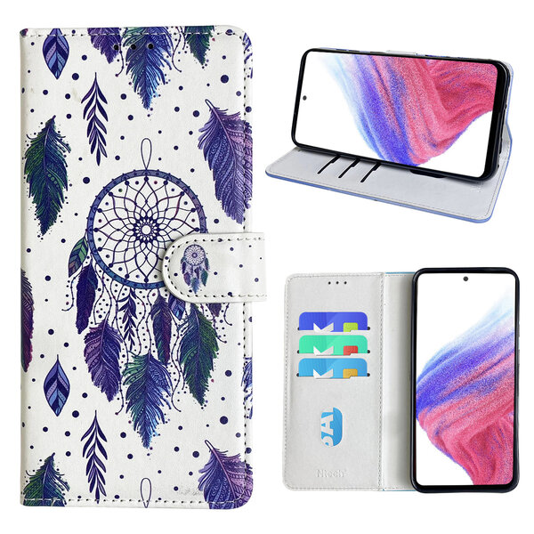 Ntech Hoesje geschikt voor Samsung Galaxy A53 Bookcase met dromenvanger print