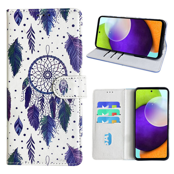 Ntech Hoesje geschikt voor Samsung Galaxy A52 Bookcase met dromenvanger print