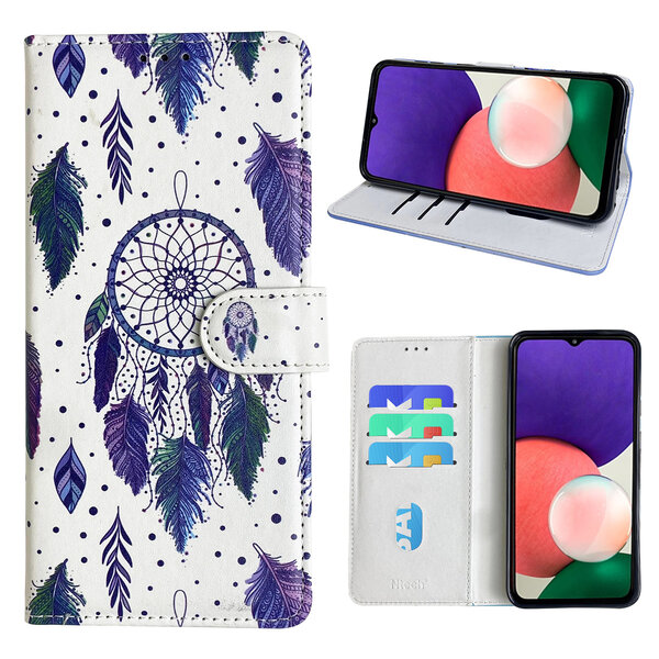 Ntech Hoesje geschikt voor Samsung Galaxy A22 Bookcase met dromenvanger print