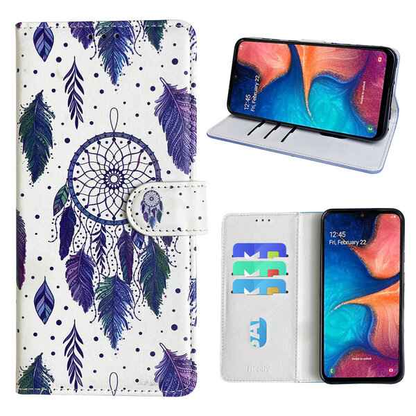 Ntech Hoesje geschikt voor Samsung Galaxy A20e Bookcase met dromenvanger print