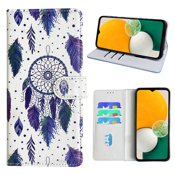 Ntech Hoesje geschikt voor Samsung Galaxy A13 5G Bookcase met dromenvanger print