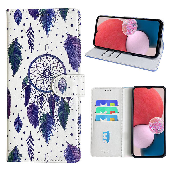 Ntech Hoesje geschikt voor Samsung Galaxy A13 4G Bookcase met dromenvanger print