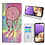 Ntech Hoesje geschikt voor Samsung Galaxy A32 5G Bookcase met dromenvanger print Roze