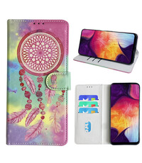 Ntech Samsung Galaxy A50 Bookcase met dromenvanger