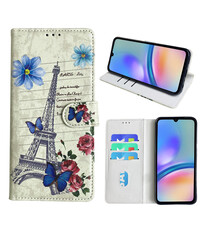 Ntech Samsung Galaxy A05s Bookcase met Eiffel Toren