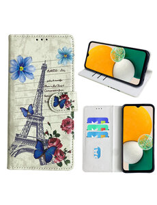 Ntech Samsung Galaxy A13 5G Bookcase met Eiffel Toren