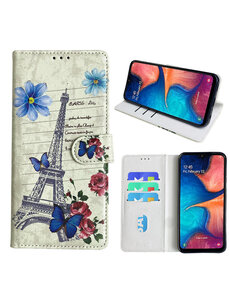 Ntech Samsung Galaxy A20e Bookcase met Eiffel Toren