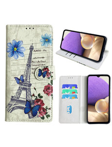 Ntech Samsung Galaxy A32 5G Bookcase met Eiffel Toren