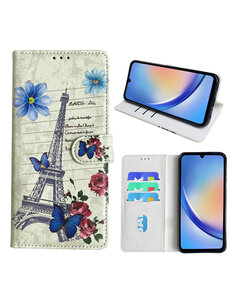 Ntech Samsung Galaxy A34 Bookcase met Eiffel Toren