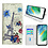 Ntech Hoesje geschikt voor Samsung Galaxy S21 FE Bookcase met Eiffel Toren /Parijs